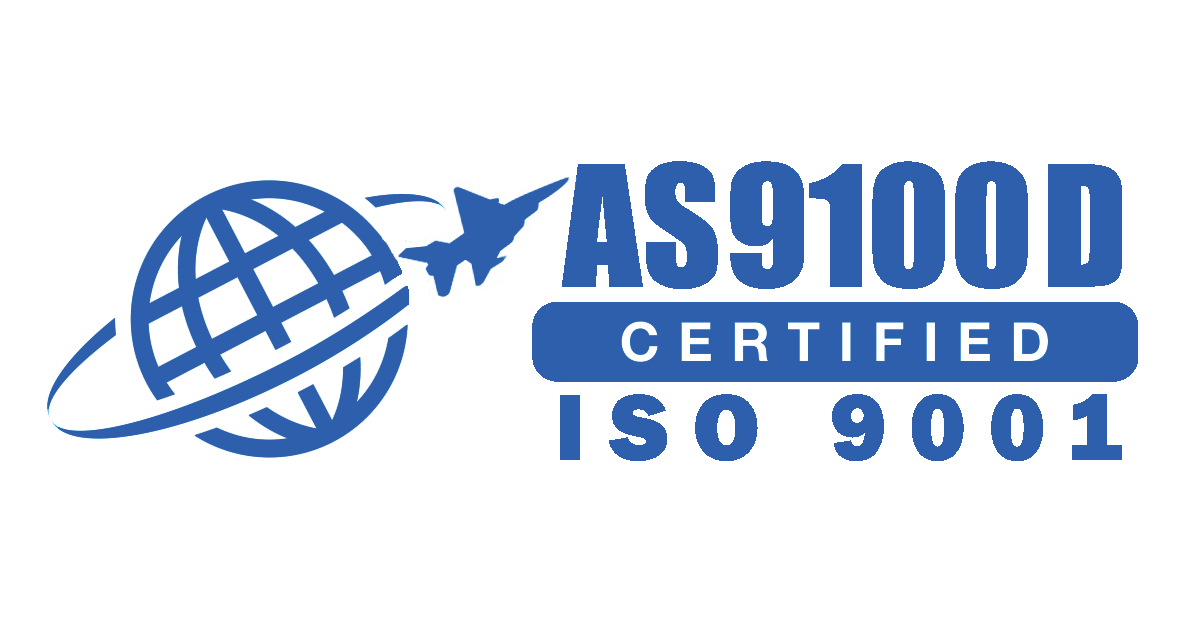 AS9100D Certified, ISO 9001 logo