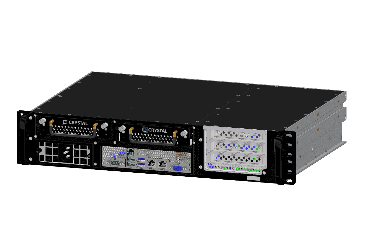 RS232SF rugged server, front-right